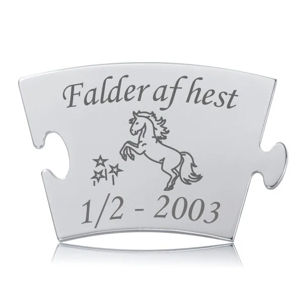 Memozz Classic mindebrik med Falder af hest symbol